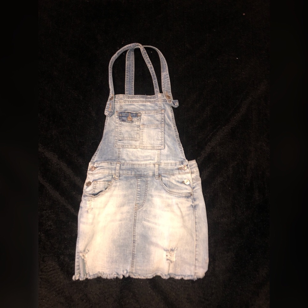 Jean dress overalls